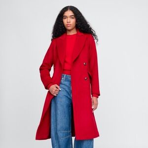 Gap Red Chesterfield Coat NWT